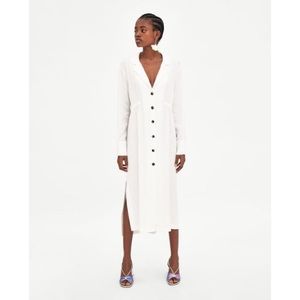 Zara Elegant Button-Down Maxi Dress